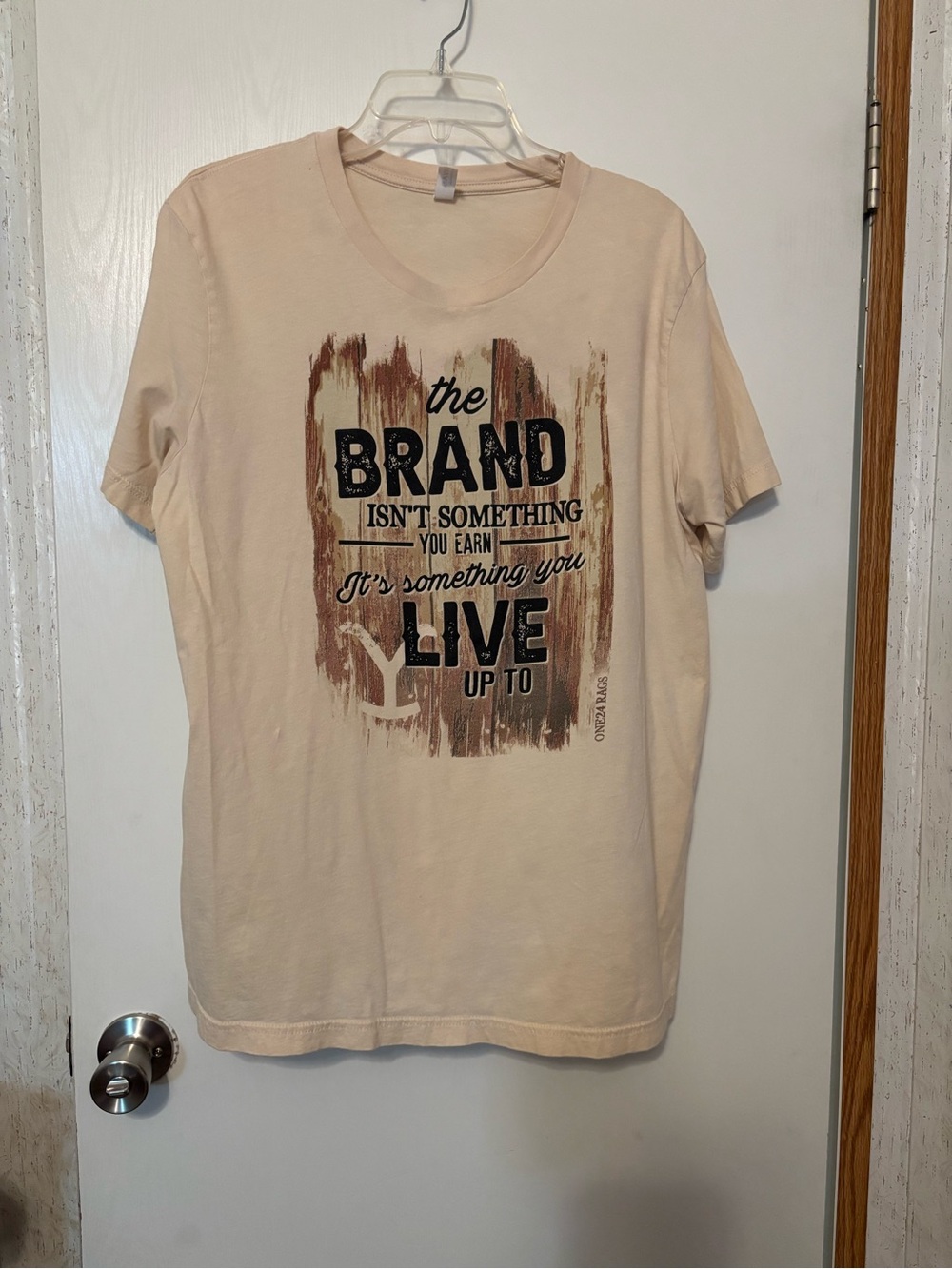 Bella Canvas Beige Graphic Tee with Brown Print